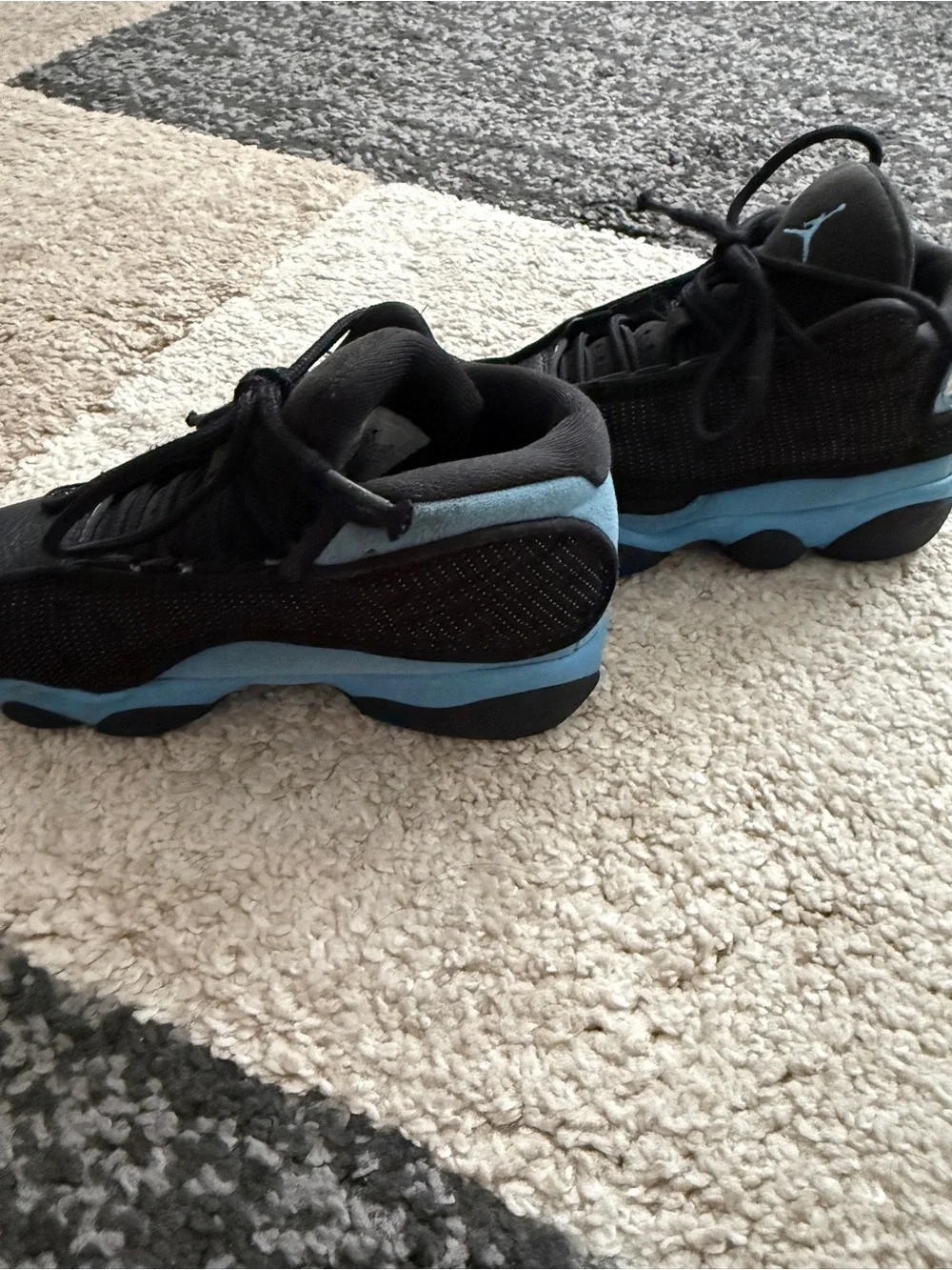 Nike Air Jordan 13 Black & Light Blue Retro Toddler 12C Basketball Shoes